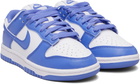 Nike White & Purple Dunk Low Sneakers