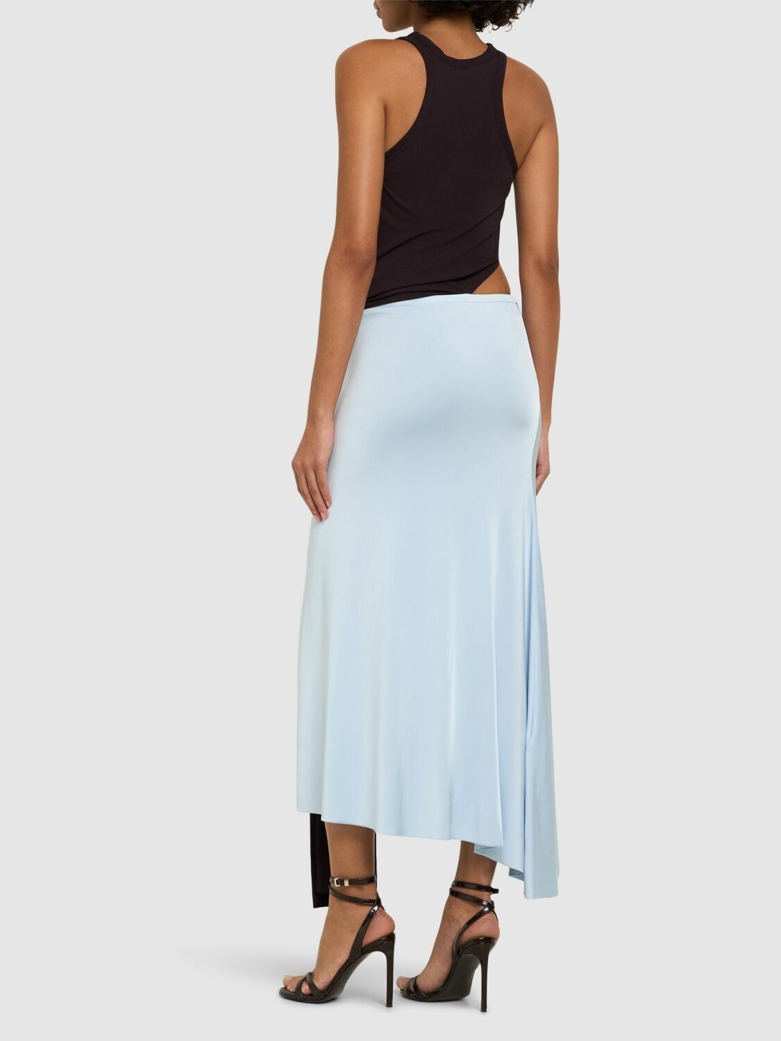 【Victoria Beckham】カットアウトジャージーミディドレス Victoria Beckham】カットアウトジャージーミディドレス