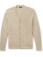 A.P.C. - Corantin Ribbed-Knit Cardigan - Neutrals