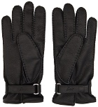 Brioni Black Deerskin Gloves
