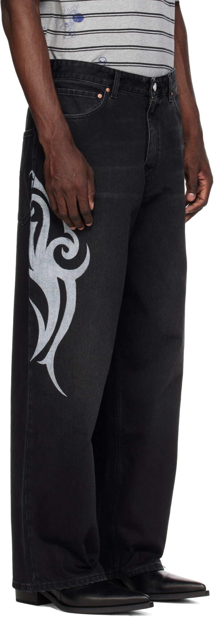VETEMENTS Black Graffiti Baggy Jeans