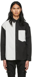 Izzue Black & Gray Polyester Shirt