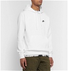 Nike - Sportswear Club Logo-Embroidered Cotton-Blend Jersey Hoodie - White
