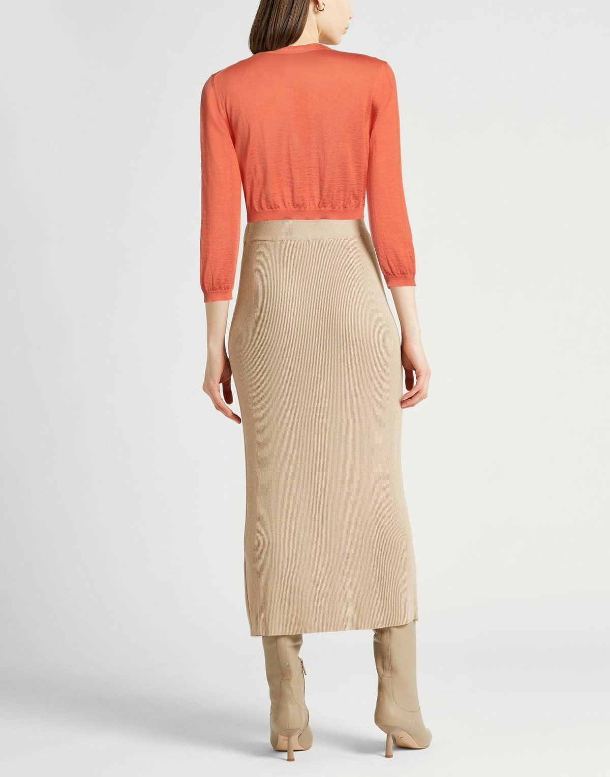 Malo Womens Cardigan in Orange