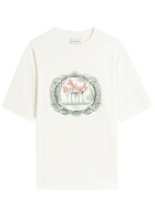 DRÔLE DE Monsieur Le Tshirt Plateau Printed Cotton T-shirt Off White