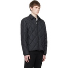 Moncler Black Atria Diamond-Quilted Shirt Down Jacket