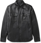 Brioni - Full-Grain Leather Overshirt - Black