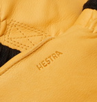 Hestra - Primaloft Fleece-Lined Full-Grain Leather Gloves - Men - Yellow