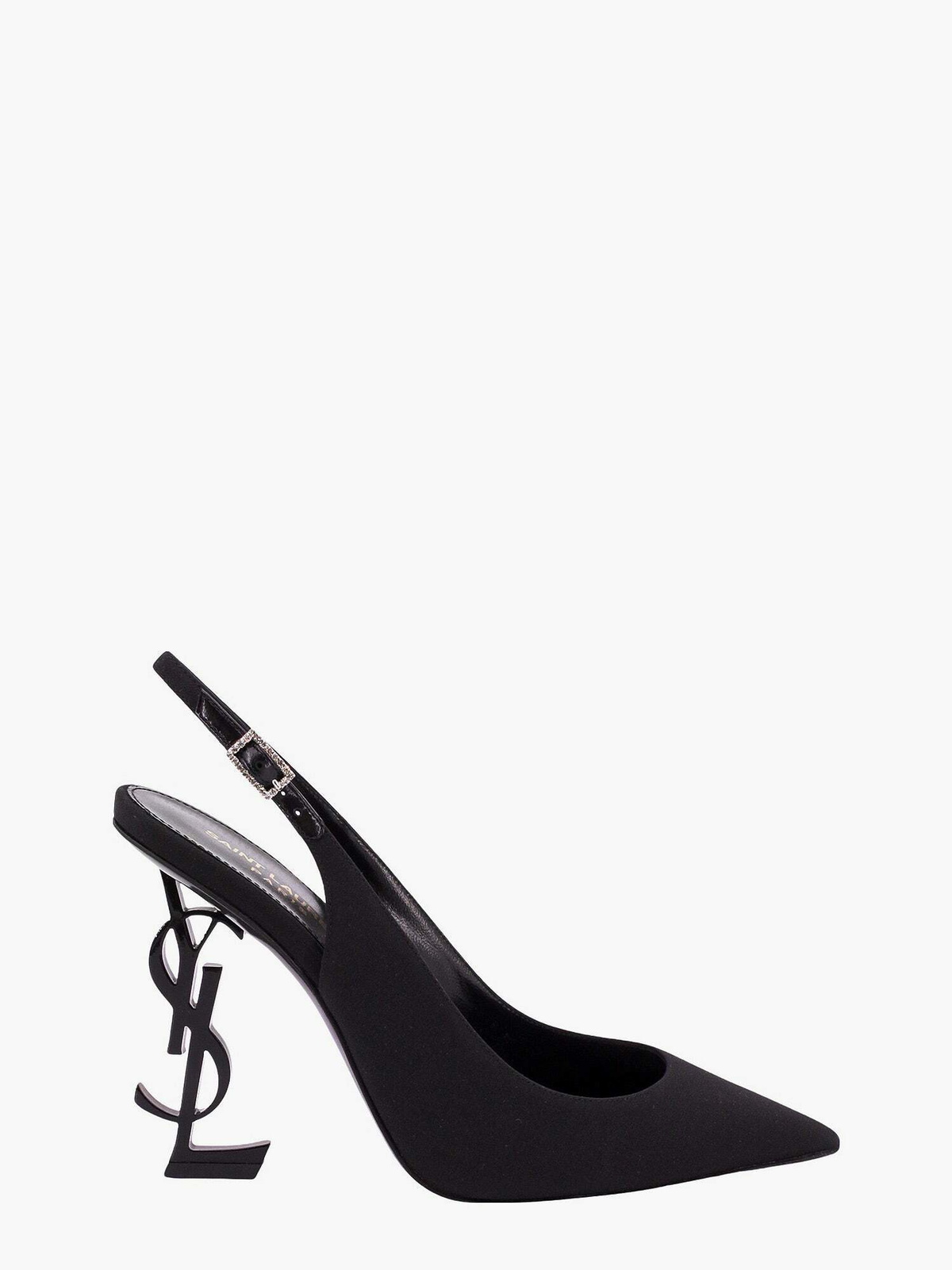 Yasmeen Silk Slingback Pumps in Purple - Saint Laurent