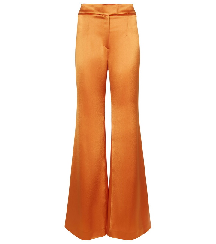 Photo: Galvan Julianne high-rise wide satin pants