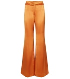 Galvan Julianne high-rise wide satin pants