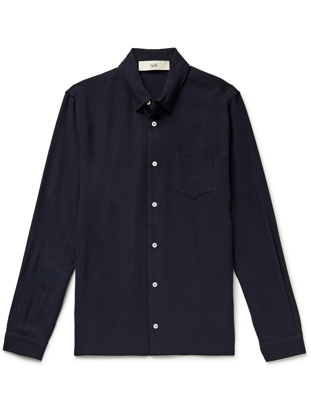 Photo: Séfr - Hampus Crepe Shirt - Blue