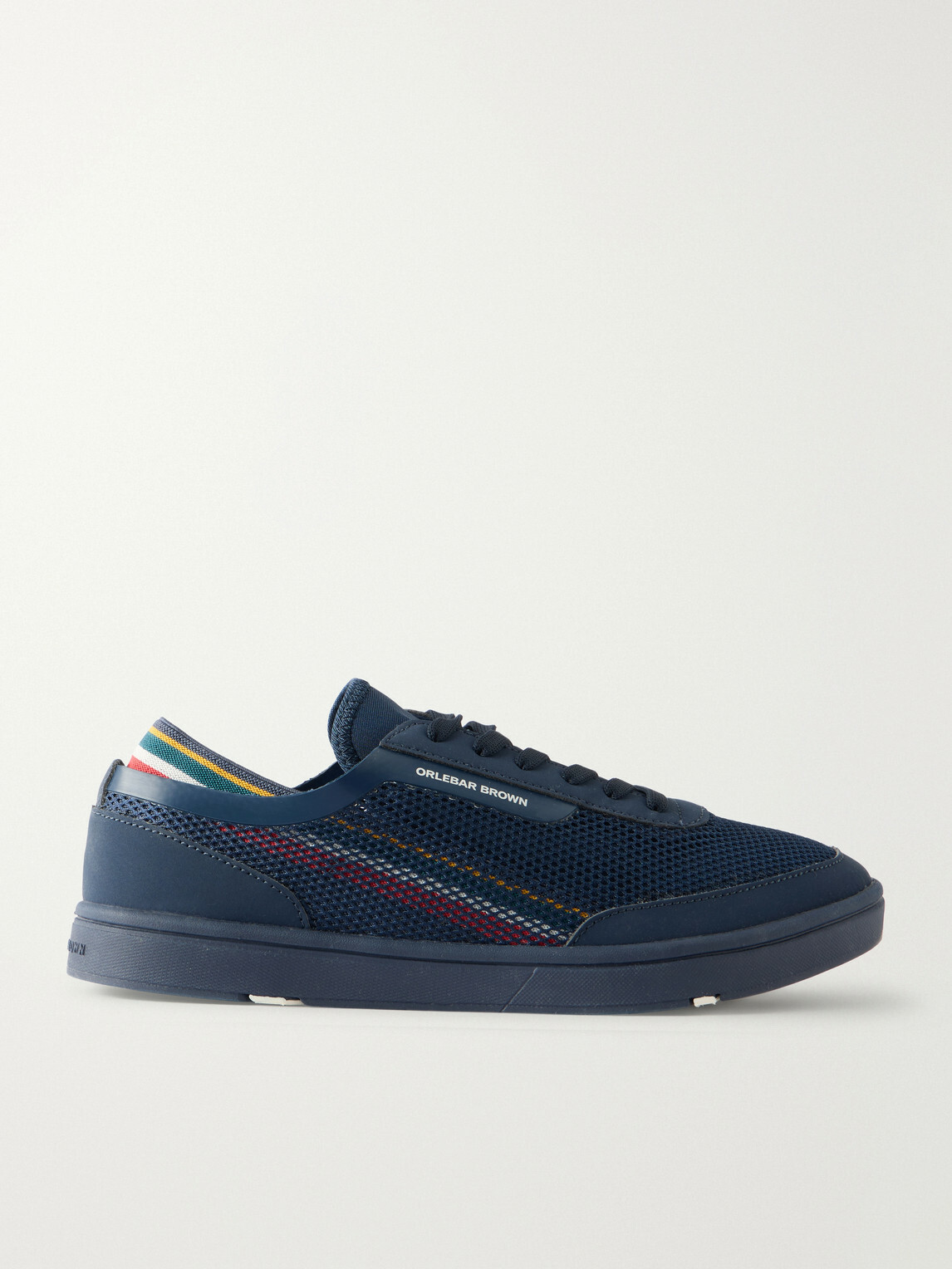 Orlebar Brown - Larson Striped Mesh and Canvas Sneakers - Blue