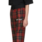 Palm Angels Red Check Sleek Track Trousers