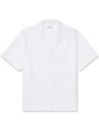 VALENTINO - Camp-Collar Macramé Lace and Cotton-Poplin Shirt - White - IT 46