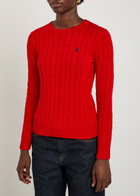 Polo Ralph Lauren Cable-knit Cotton Jumper Red