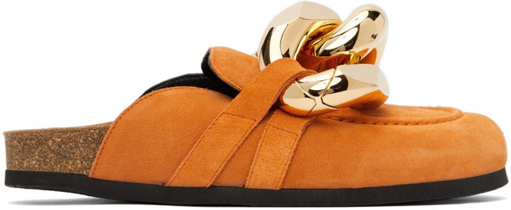 Photo: JW Anderson Orange Suede Chain Loafers