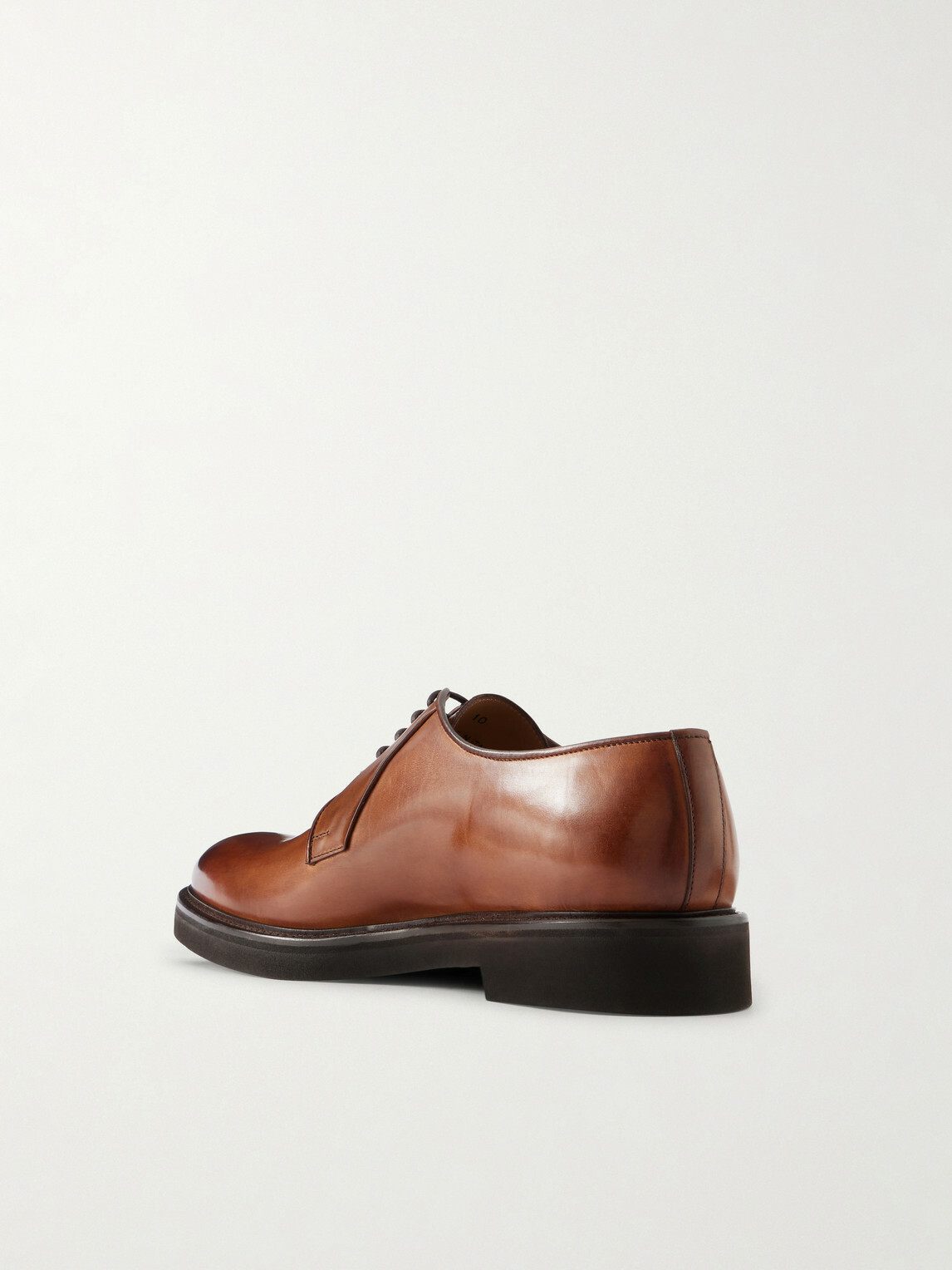 Mr P. - Leather Derby Shoes - Brown