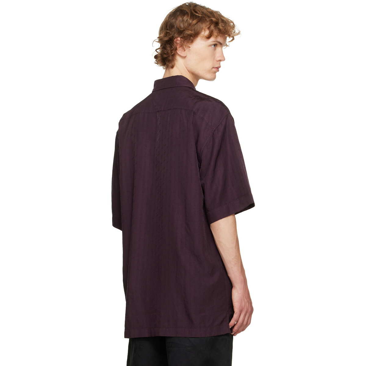 Dries Van Noten Burgundy Floral Shirt
