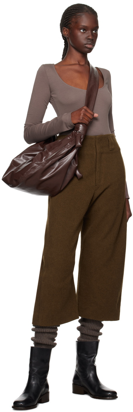 ◆LEMAIRE◆バーガンディ ラージ Soft Croissant バッグ LEMAIRE Burgundy Large Soft Croissant Bag Lemaire