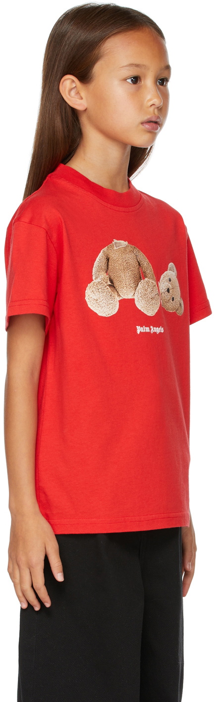 Palm Angels Kids Pink Bear T-Shirt