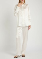 Olivia Von Halle Bacall Silk Pyjama set Ivory