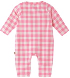 Mini Rodini Baby Pink Check Jumpsuit