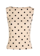 Reformation Dusk Polka dot Jersey Tank White