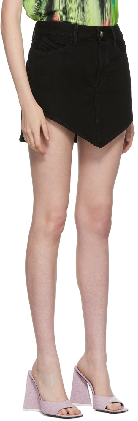 The Attico Black Dean Mini Skirt The Attico