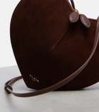 Alaïa Le Cœur leather and suede shoulder bag