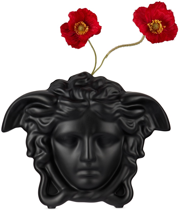 Photo: Versace Black Rosenthal Medusa Grande Vase, 30 cm