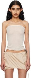 Isa Boulder Off-White Wave Tube Top