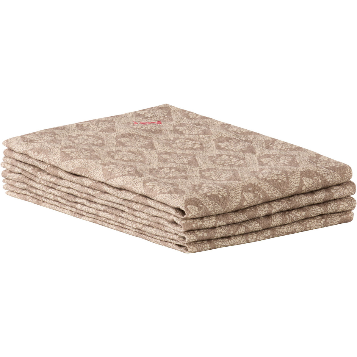 Autumn Sonata Four-Pack Brown & Beige Katerina Napkins