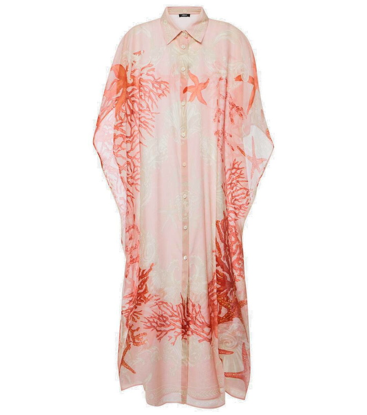 Photo: Versace Barocco Sea cotton and silk beach cover-up