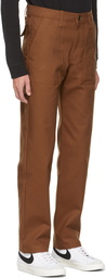 Naked & Famous Denim Brown Canvas Work Trousers