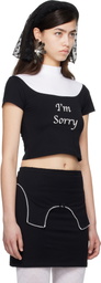 I'm Sorry by Petra Collins SSENSE Exclusive Black & White JennyFax Edition Sister T-shirt