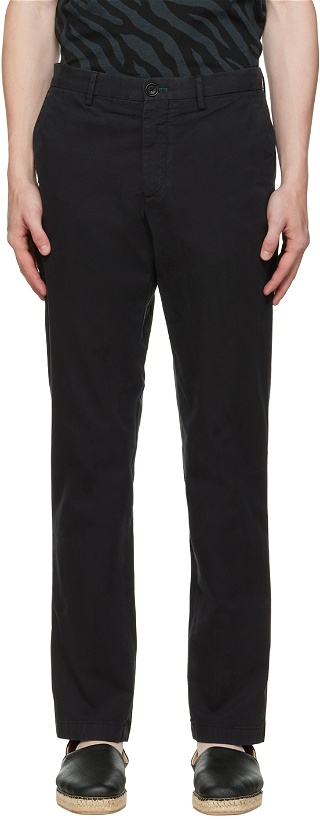 Photo: PS by Paul Smith Black Mid-Fit Zebra Trousers