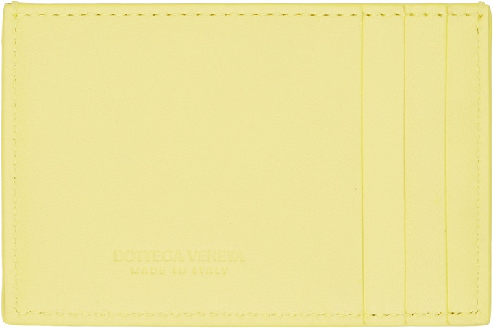 Photo: Bottega Veneta Yellow Intreccio Card Holder