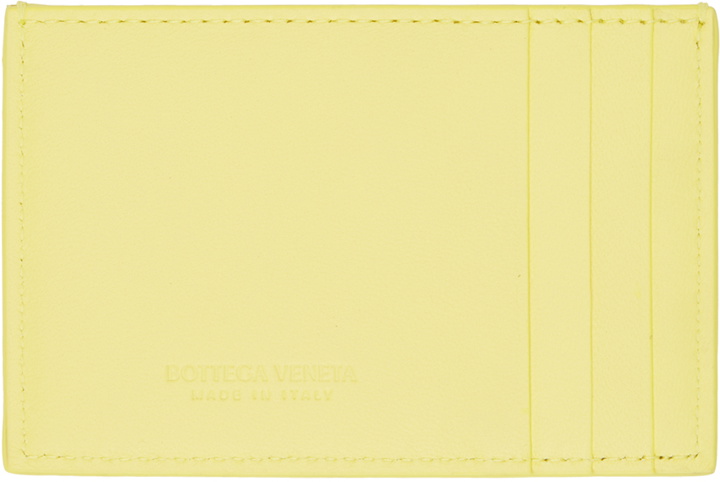 Photo: Bottega Veneta Yellow Intreccio Card Holder