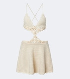Retrofête Aisola cotton-blend crochet minidress