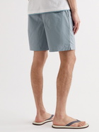 Club Monaco - Straight-Leg Cotton-Blend Ripstop Shorts - Blue