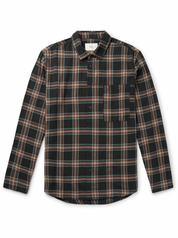 Photo: Folk - Checked Cotton-Flannel Shirt - Multi