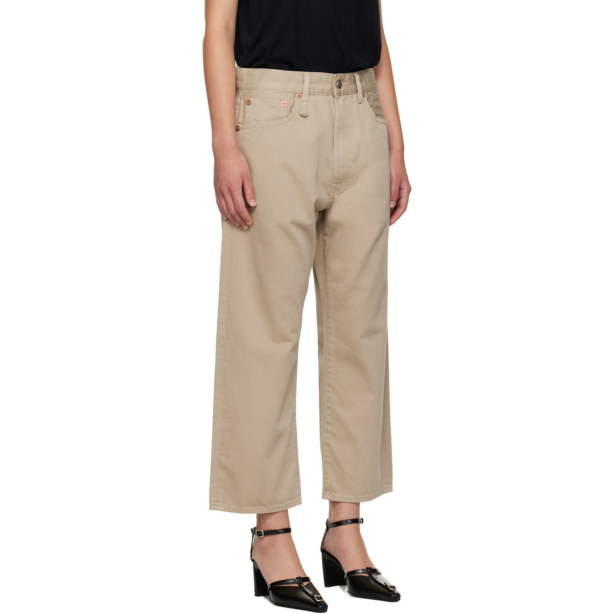 R13 Tan X-Boyfriend Jeans