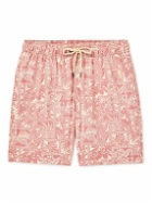 Faherty - Beacon Straight-Leg Mid-Length Printed Recycled Swim Shorts - Pink