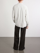 A.PRESSE - Camp-Collar Silk Shirt - Neutrals