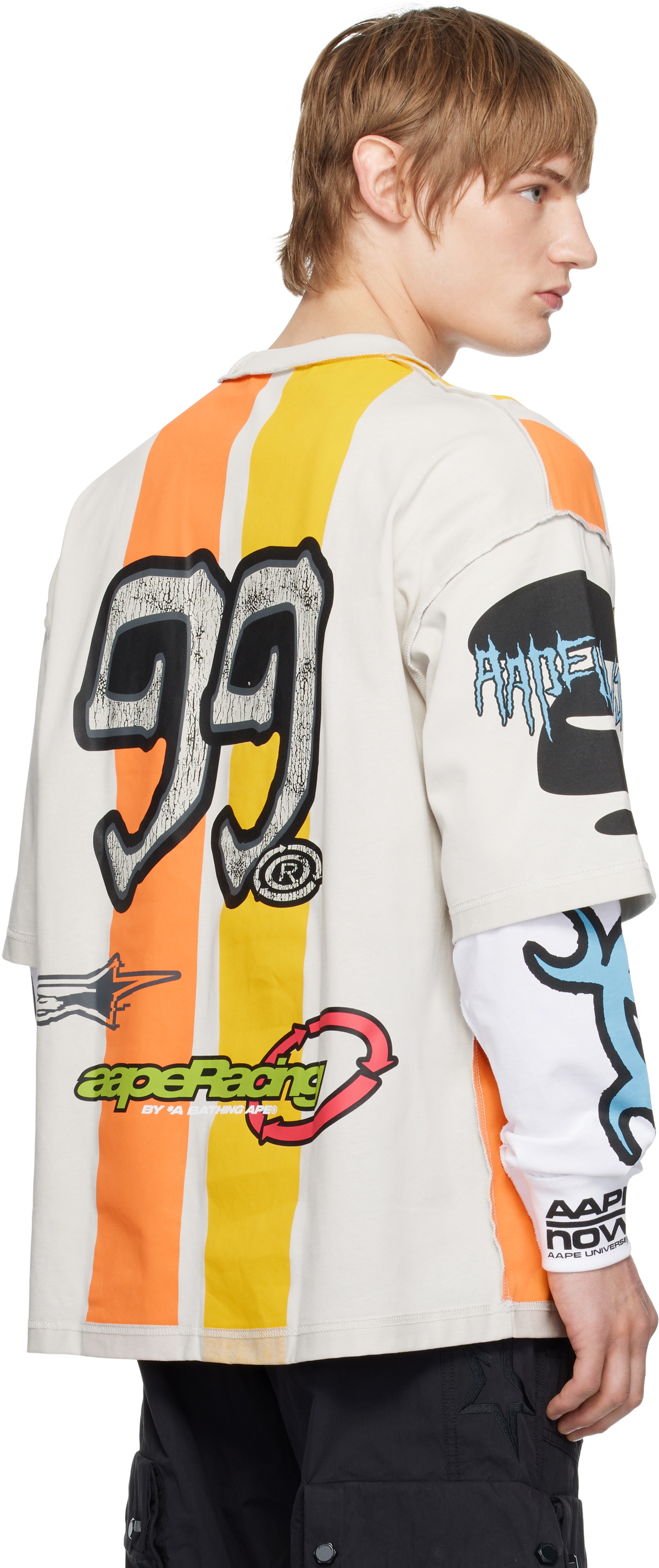 新作☆A BATHING APE AAPE NOW LONG SLEEVE TEE 大人気 ギフト AAPE BY A BATHING APE（エーエイプバイアベイシングエイプ）の