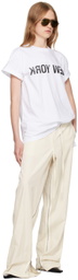 Helmut Lang White New York Seatbelt T-shirt