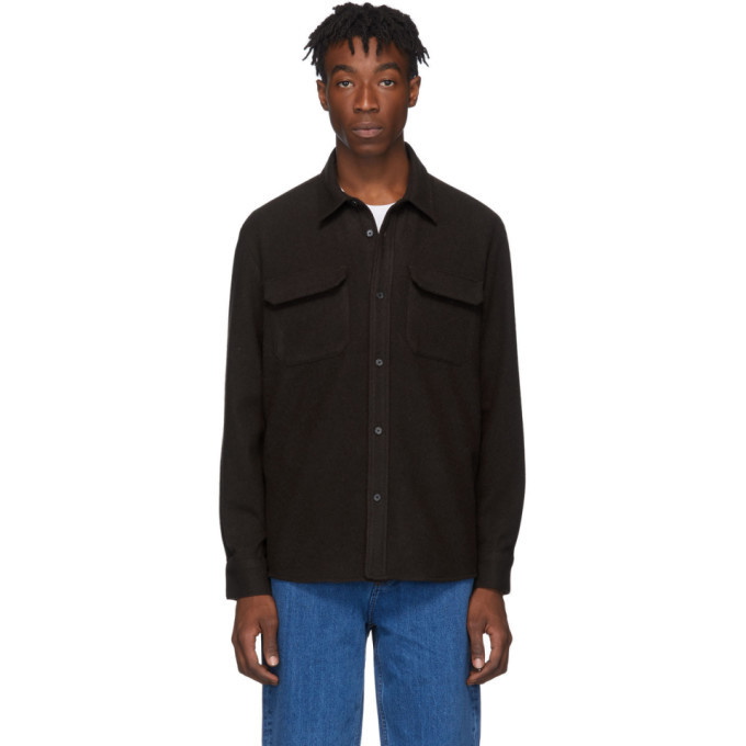 Photo: A.P.C. Brown Wool Heat Over Shirt