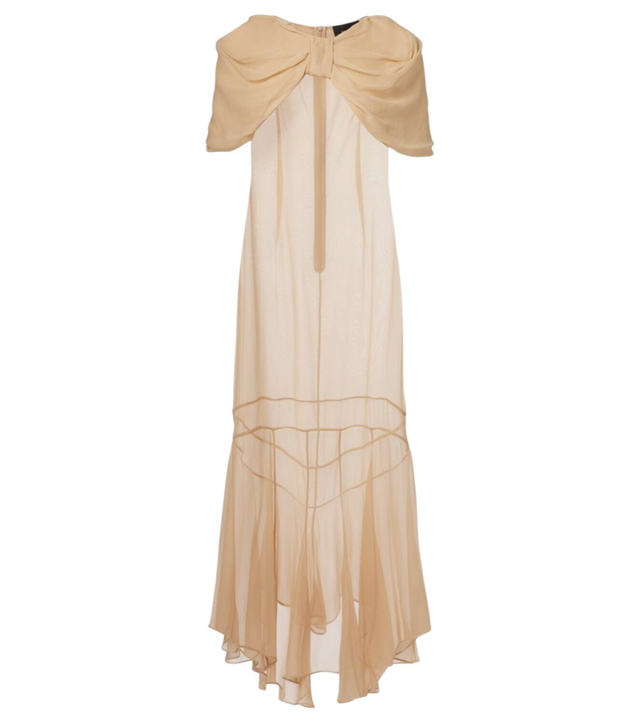 Photo: Simone Rocha Draped silk georgette maxi dress