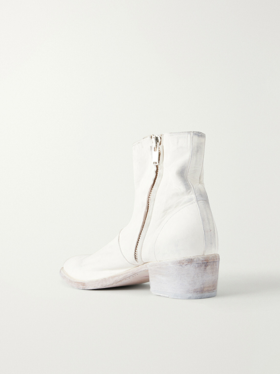 424 - Leather Boots - White